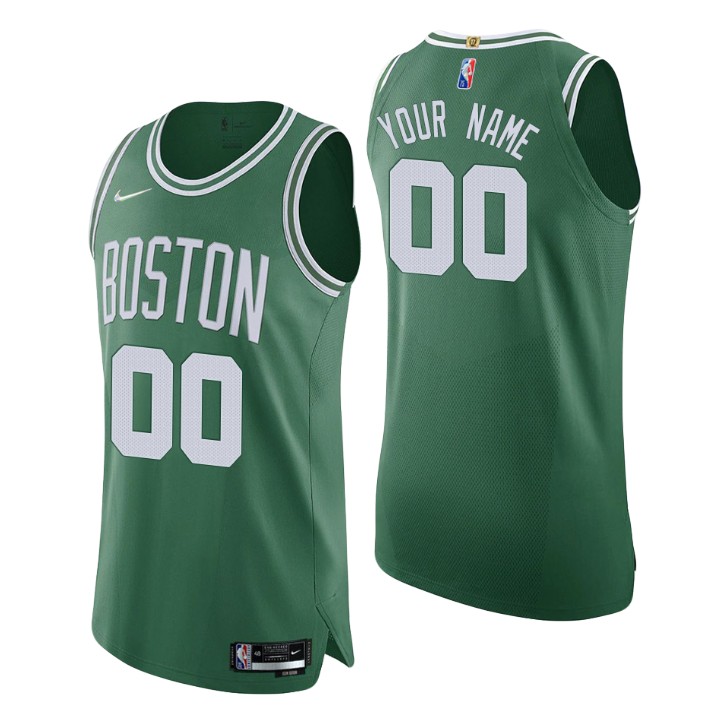 Men's Boston Celtics Custom #00 75th Anniversary 2021-22 Icon Authentic Jersey 2401PPAG